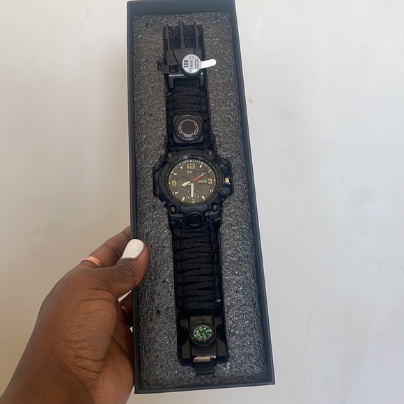 BLACK 23-in-1 Survival Military Digital Watch,Mens Tactical Multi-Function *NEW* - Picture 10 of 12